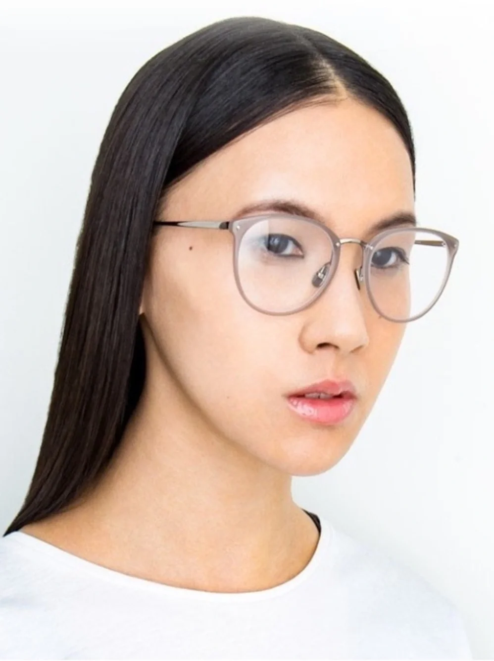 Linda Farrow Calthorpe Oval Glasses NWT LFL251 White Gold Full Boutique Box Set